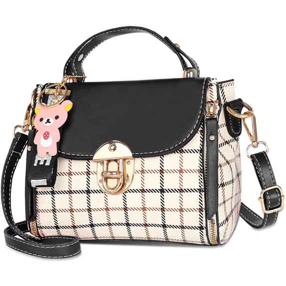 EXTREE Small Purses and Handbags for Women Fashion Crossbody Bag Lightweight Shoulder Bag Plaid Pattern Satchel