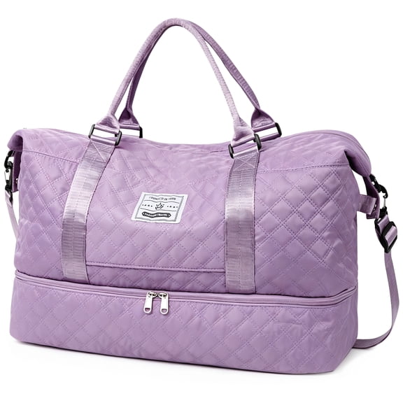 EXTREE Large Travel Duffel Bag Women Weekender with Shoe Compartment for Gym Hospital