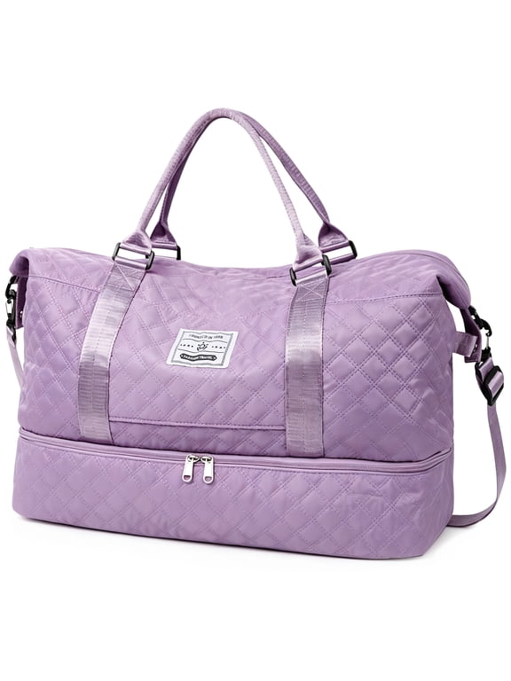 Large Travel Duffel Bag Women Weekender with Shoe Compartment for Gym Hospital