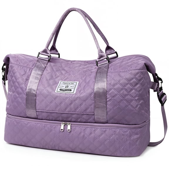 EXTREE Large Travel Duffel Bag Women Weekender with Shoe Compartment for Gym Hospital