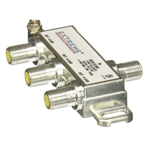 EXTREME BROADBAND BDS103HB 3 OUTPUT PORTS BALANCED RF SPLITTER MOCA 1.1 COMPLIANT 5 - 1002MHZ