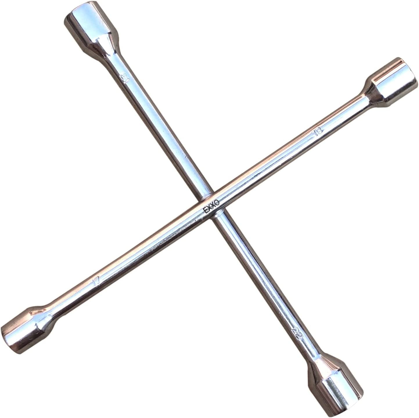 "EXXO TOOLS 14"" Universal Lug Wrench Heavy Duty 4 Way Crosswrench for Automotive Tire