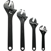 EXXO Tools - Standard Crescent Tool 4 Piece Set Includes 6, 8,10,12 inch Adjustable Steel Wrenches
