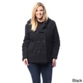 thumbnail image 1 of EXcelled  Plus Faux Wool Hooded Peacoat, 1 of 5