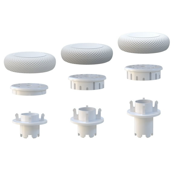 EXknight Controller Freaks for DualSense Edge, Height Adjustable Sticks for PS5 Pro Controller, 1 Low Rise(2 Heights), 1 Mid Rise(4 Heights), 1 High Rise(4 Heights)