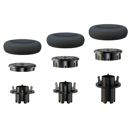 EXknight Height Adjust Thumbsticks for DualSense Edge Controller, 1 Low-Rise(2 Heights), 1 Mid-Rise(4 Heights), 1 High-Rise(4 Heights)