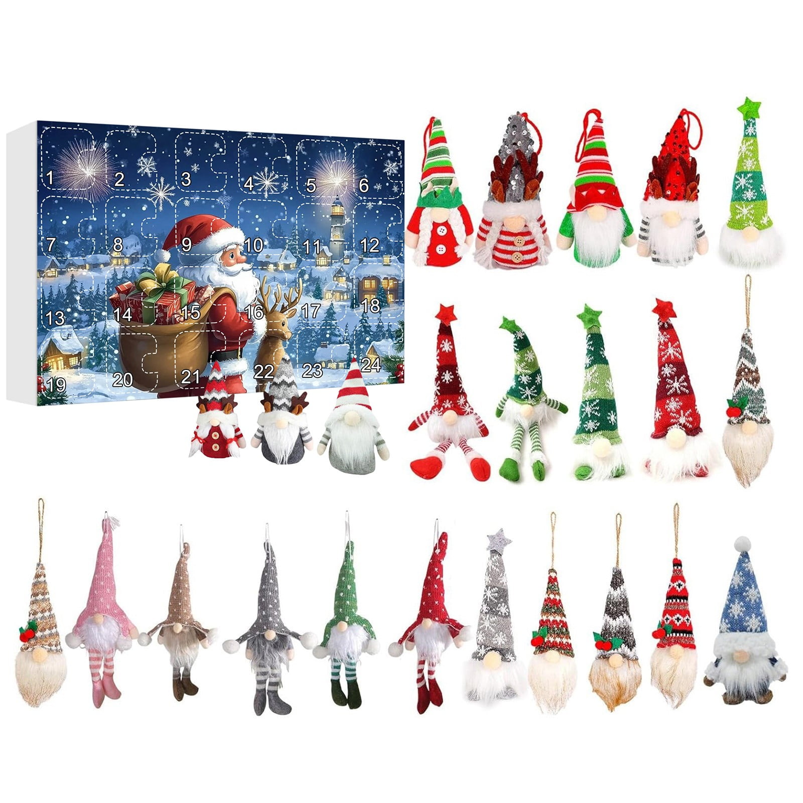 EXlal Enchanting Christmas Gnome Advent Calendar 2025, 24pc Collectible ...