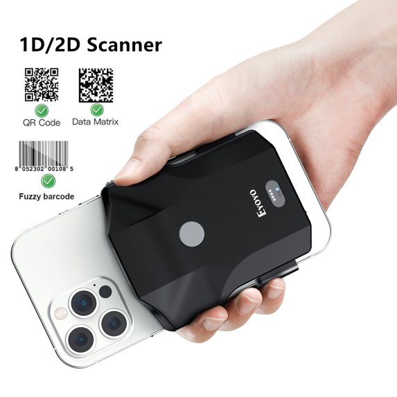 EY-032P 2D Bluetooth Barcode Scanner Portable Back Clip Scanners Wireless 1D 2D QR Barcode Reader Mobile Payment Industry