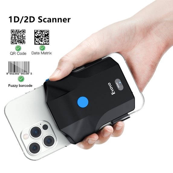 EY-032P 2D Bluetooth Barcode Scanner Portable Back Clip Scanners Wireless 1D 2D QR Barcode Reader Mobile Payment Industry