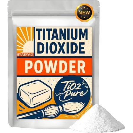 EYAEAYO Titanium Dioxide 4 oz - Pure TiO2 Powder, Whitening Pigment & Colorant for Soap Making, Craft Paints, DIY Handmade Projects & Cosmetic Formulations