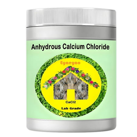 EYAEYAO Anhydrous Calcium Chloride Powder 16 oz - 200 Mesh Ideal for Snow Melting, Deicing & Concrete Hardening