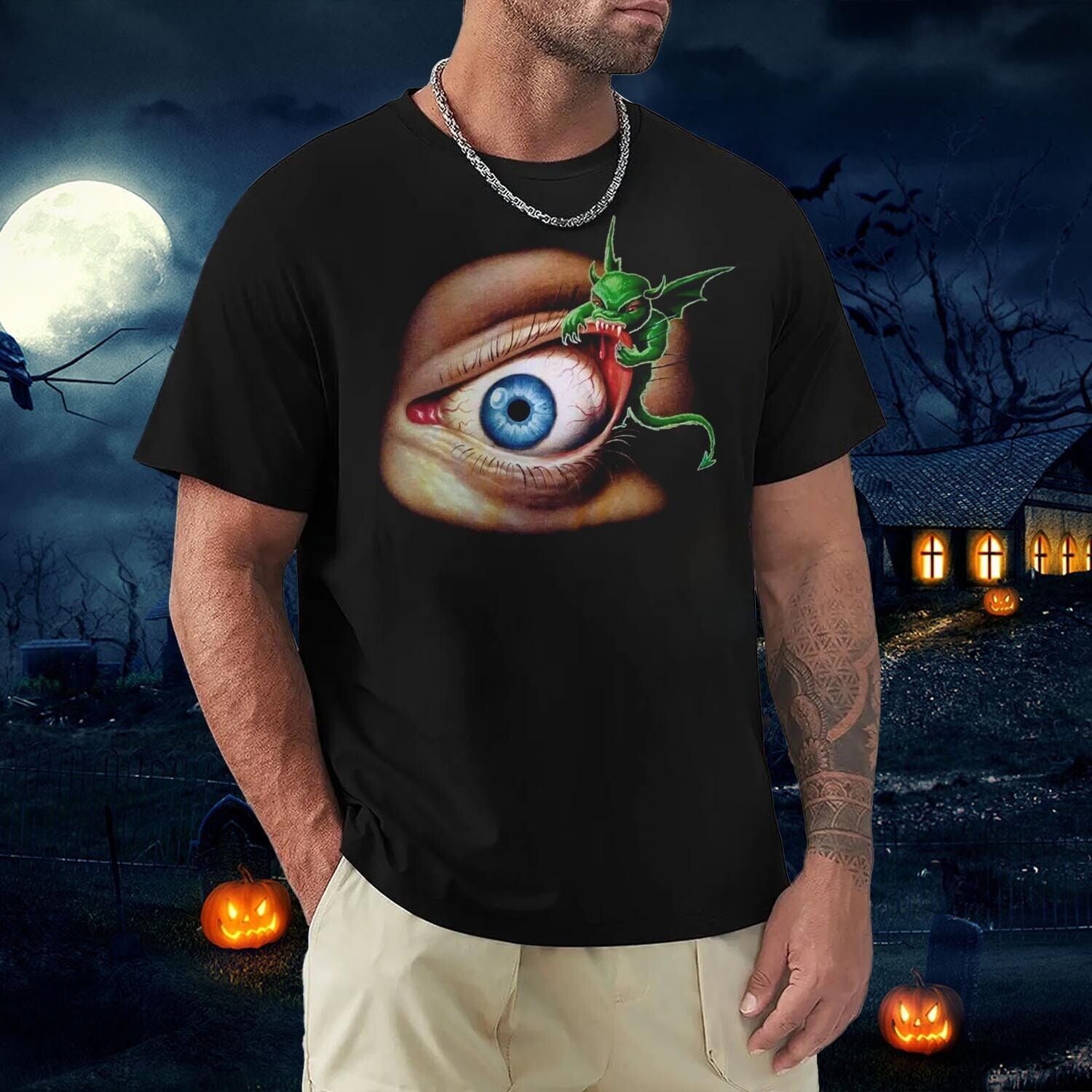 EYE Monster Halloween Horror Nights 2024 Black Men's TShirt