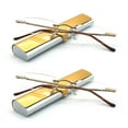 thumbnail image 1 of EYE ZOOM 2 Pack Compact Metal Rimless Reading Glasses with Light Slim Gold and Silver Case for Men and Women, +2.00, 1 of 6