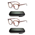 thumbnail image 1 of EYE ZOOM 2 Pack Ladies Cat Eye Reading Glasses for Women, Tortoise Brown +2.50, 1 of 5