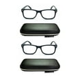 thumbnail image 1 of EYE ZOOM 2 Pack Men and Women Vintage Plastic Reading Glasses with Case, Black +1.75, 1 of 5