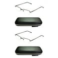 thumbnail image 1 of EYE ZOOM 2 Pack Reading Glasses Metal Rectangular Half Rimless Readers with Case for Men and Women, Gunmetal +2.00, 1 of 5