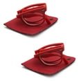 thumbnail image 1 of EYE ZOOM 2 Pack Unisex Retro Style Plastic Frame Folding Reading Glasses with Leather Pouch for Men and Women (Red, Strength: +1.50), 1 of 6