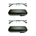 thumbnail image 1 of EYE ZOOM 2 Pack Unisex Rimless Metal Frame Reading Glasses with Case for Men and Women (Black +2.00), 1 of 5