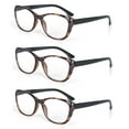 thumbnail image 1 of EYE ZOOM 3 Pack Ladies Cat Eye Stylish Style Reading Glasses with Spring Hinge for Women, Brown, +3.00 Strength, 1 of 5