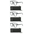 thumbnail image 1 of EYE ZOOM 3 Pack Retro Round Plastic Frame Reading Glasses for Men and Women, Black, +2.50, 1 of 5