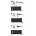 thumbnail image 1 of EYE ZOOM 3 Pack Retro Round Plastic Frame Reading Glasses for Men and Women, Yellow, +1.75, 1 of 5