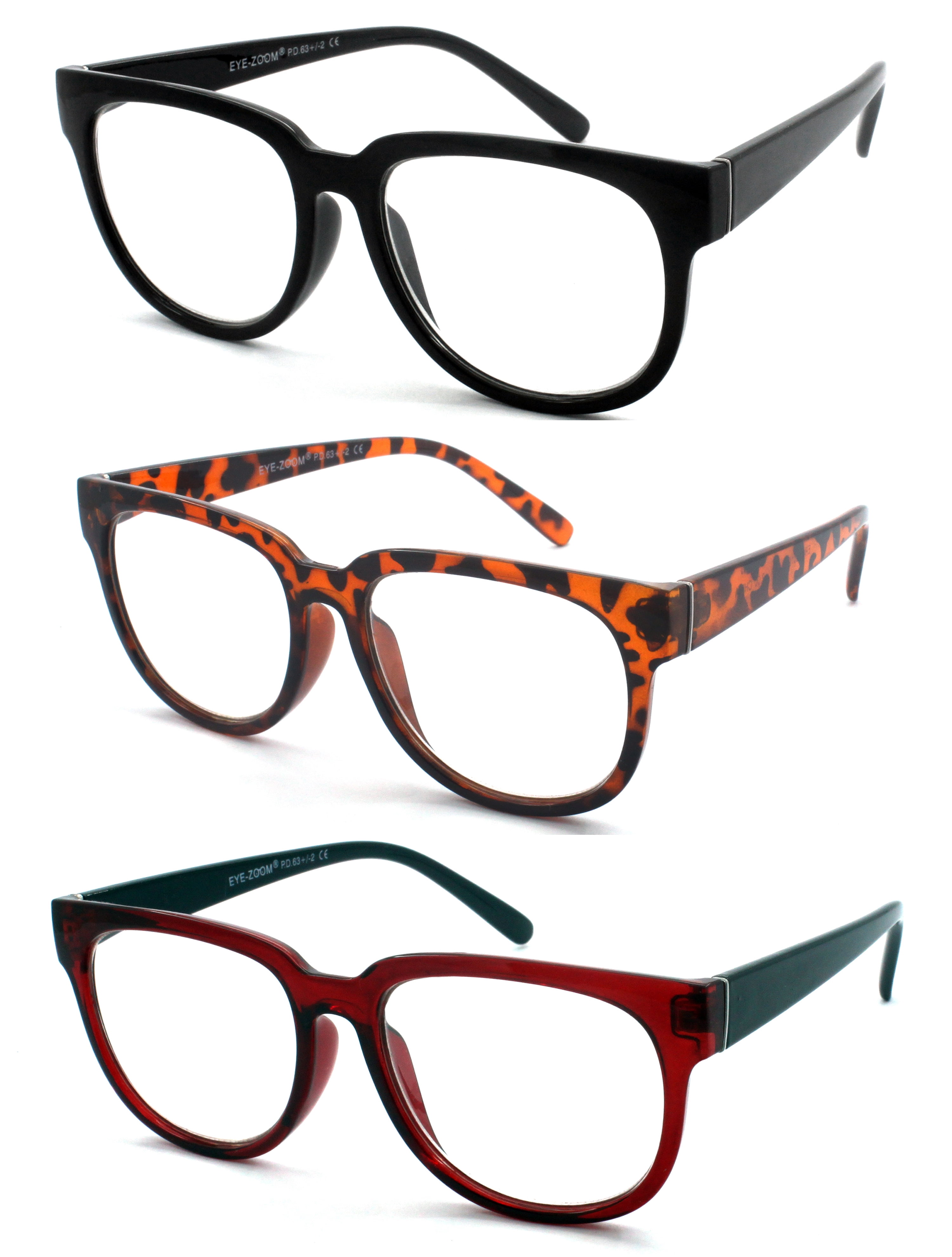 EYE ZOOM 3 Pairs Ladies Plastic Frame Stylish Style Reading  display picture 3