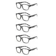 thumbnail image 1 of EYE ZOOM 5 Pack Retro Style Plastic Frame Reading Glasses for Men and Women, Gray Tortoise +1.25, 1 of 5