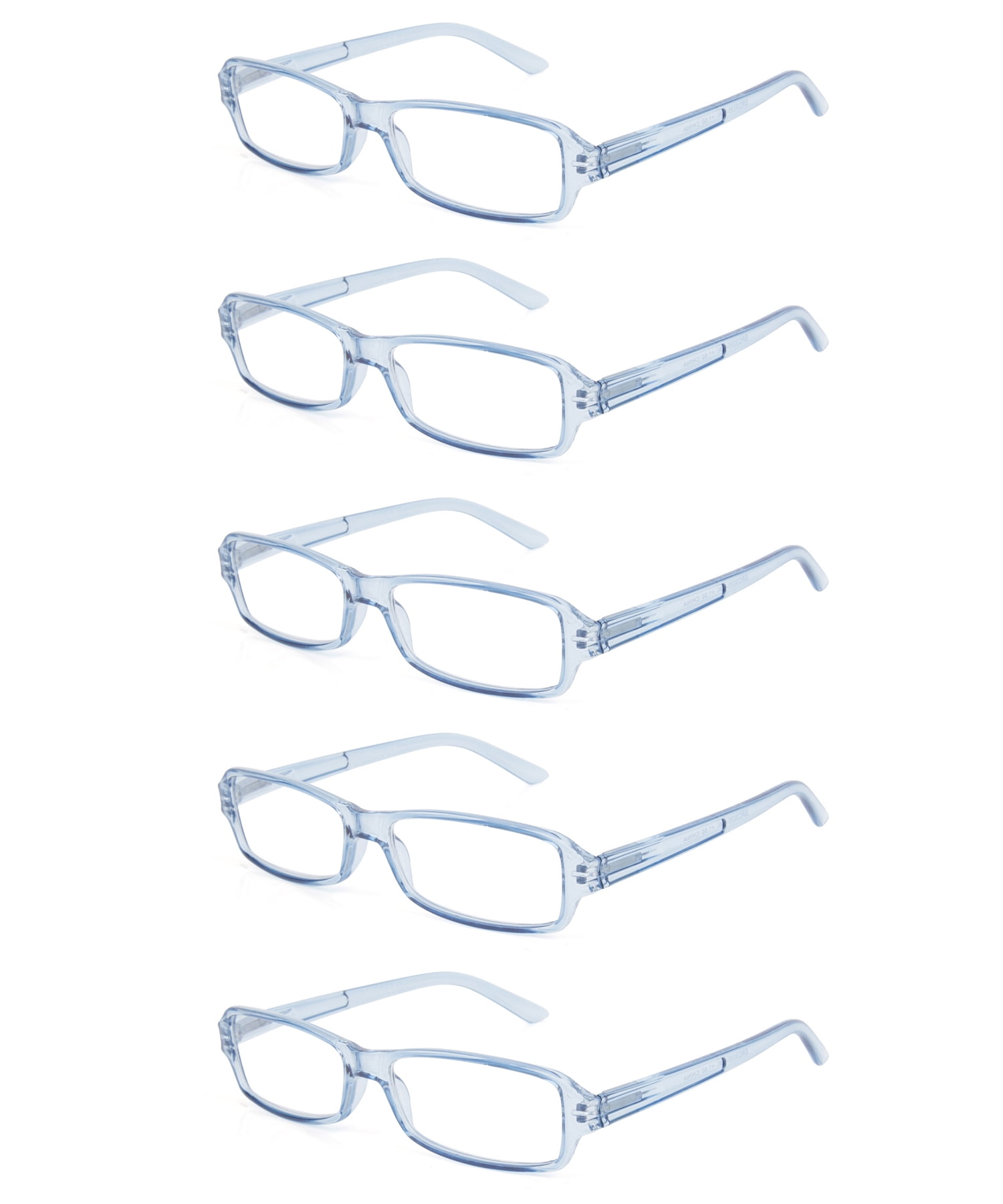 EYE ZOOM Pack Unisex Rectangluar Plastic Frame Reading Glasses