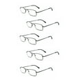 thumbnail image 1 of EYE ZOOM 5 Pack Unisex Vantage Metal Reading Glasses with Spring Hinge, Gunmetal, +125, 1 of 6