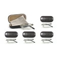 thumbnail image 1 of EYE ZOOM 5 Pairs Compact Rectangular Metal Folding Reading Glasses with Case, Silver, +1.50 Strength, 1 of 5
