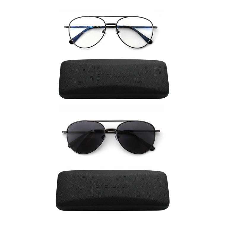 Retro Mens Aviator Bifocal Tinted Square Nerd Reading Glasses – UV400 Sunglasses – Unisex Adult-498289
