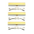 thumbnail image 1 of EYE ZOOM Compact 3 Pack Rimless Reading Glasses with Slim Gold and Silver Case for Men and Women, +1.25, 1 of 5
