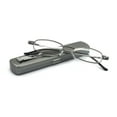 thumbnail image 1 of EYE ZOOM Compact Light Metal Portable Reading Glasses with Pocket Hard Case for Men and Women, Gunmetal, +1.25, 1 of 5