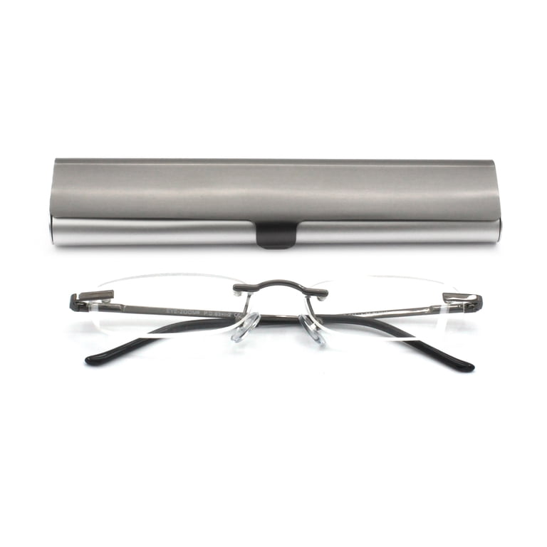 EYE ZOOM Compact Rimless Reading Glasses with Slim Gun and  display picture 1