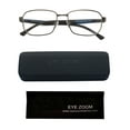 thumbnail image 1 of EYE ZOOM Unisex Design Style Blue Light Blocking Reading Glasses, Gunmetal +1.50, 1 of 6