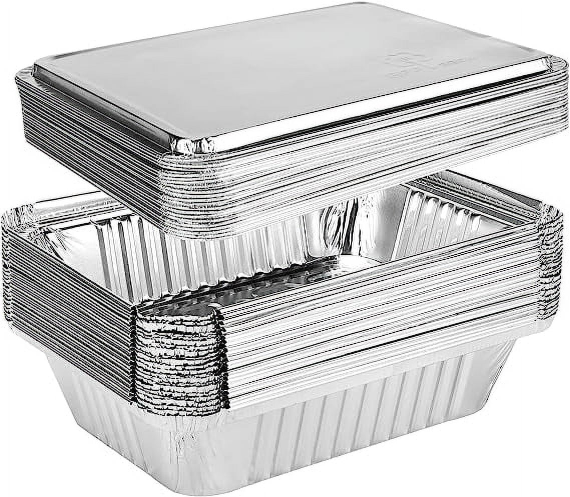 60Pcs Disposable Aluminum Foil Roasting Pan, 400mL BBQ Trays, Baking  Freezing and Storing Aluminum Foil Trays, BBQ Accessories - AliExpress