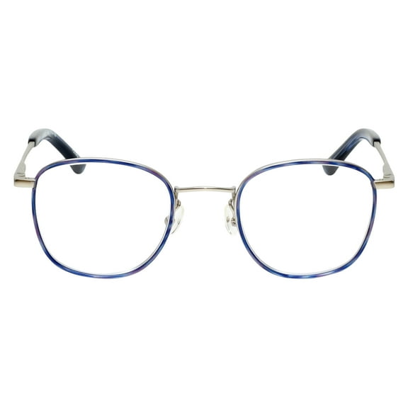 EYEBOBS-3174 INSIDE 10 Square Reading Glasses Blue Silver +1.25
