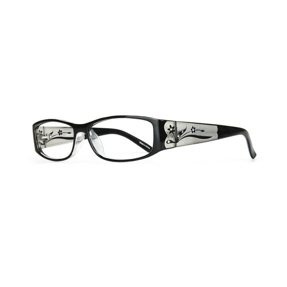 Eyebogo Kaylee Women Rectangular Reading Glasses, Black, +1.50