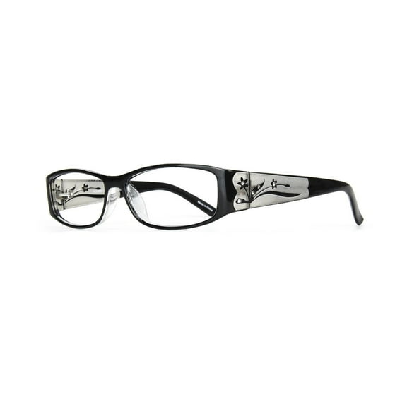 Eyebogo Kaylee Women Rectangular Reading Glasses, Black, +3.25