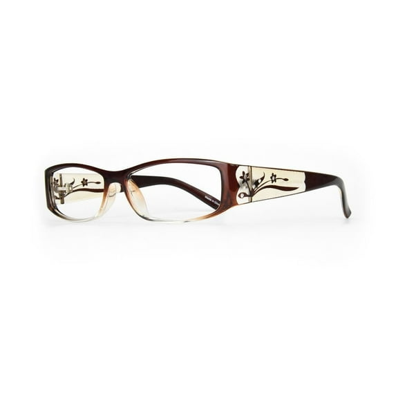 Eyebogo Kaylee Women Rectangular Reading Glasses, Brown, +1.75