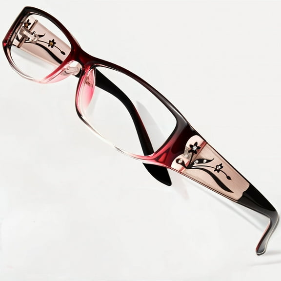 eyeBOGO Kaylee Fashion Reading Glasses for Women, Burgundy, +2.50