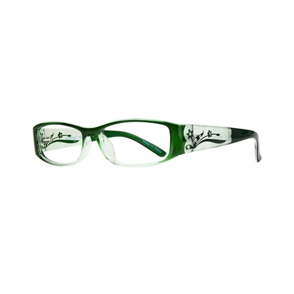 Eyebogo Kaylee Women Rectangular Reading Glasses, Green, +3.75