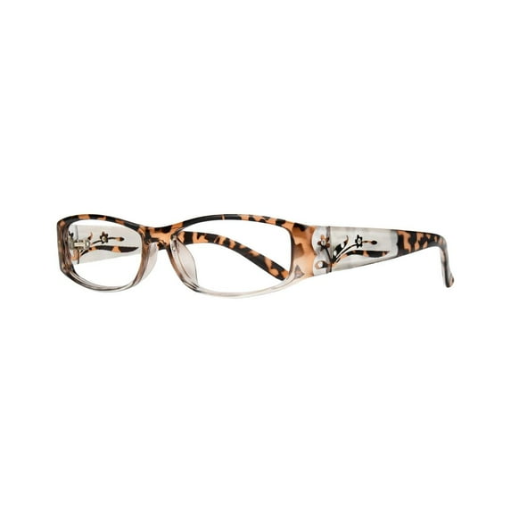Eyebogo Kaylee Women Rectangular Reading Glasses, Tortoise, +5.00