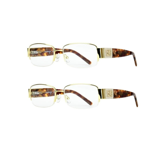 Eyebogo Verona Fashion Reading Glasses Spring Hinge with Crystals (2-pack, +1.50)