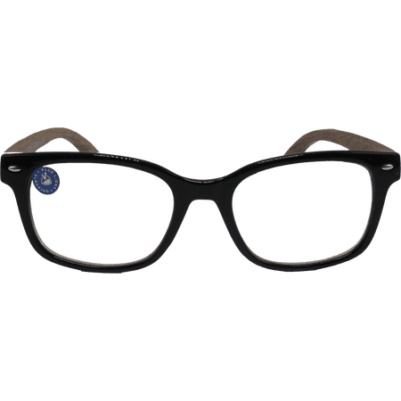 EYEGEMS Blue Light Blocking Computer+1.50 Reading Glasses Eco Friendly Sustainable DuMu Wood Black 6211
