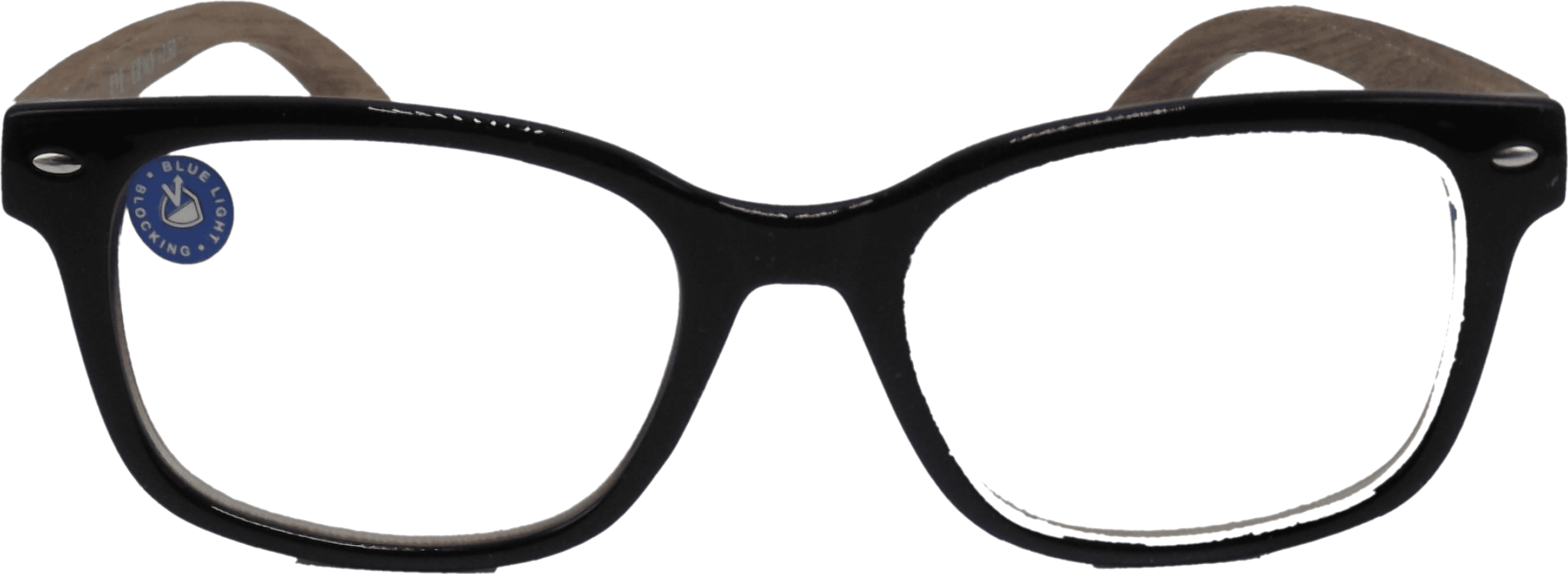 EYEGEMS  Blue Light Blocking Computer +2.00  Reading Glasses Eco Friendly Sustainable  DuMu Wood  Black 6211