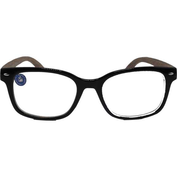 EYEGEMS Blue Light Blocking Computer +3.00 Reading Glasses Eco Friendly Sustainable DuMu Wood Black 6211