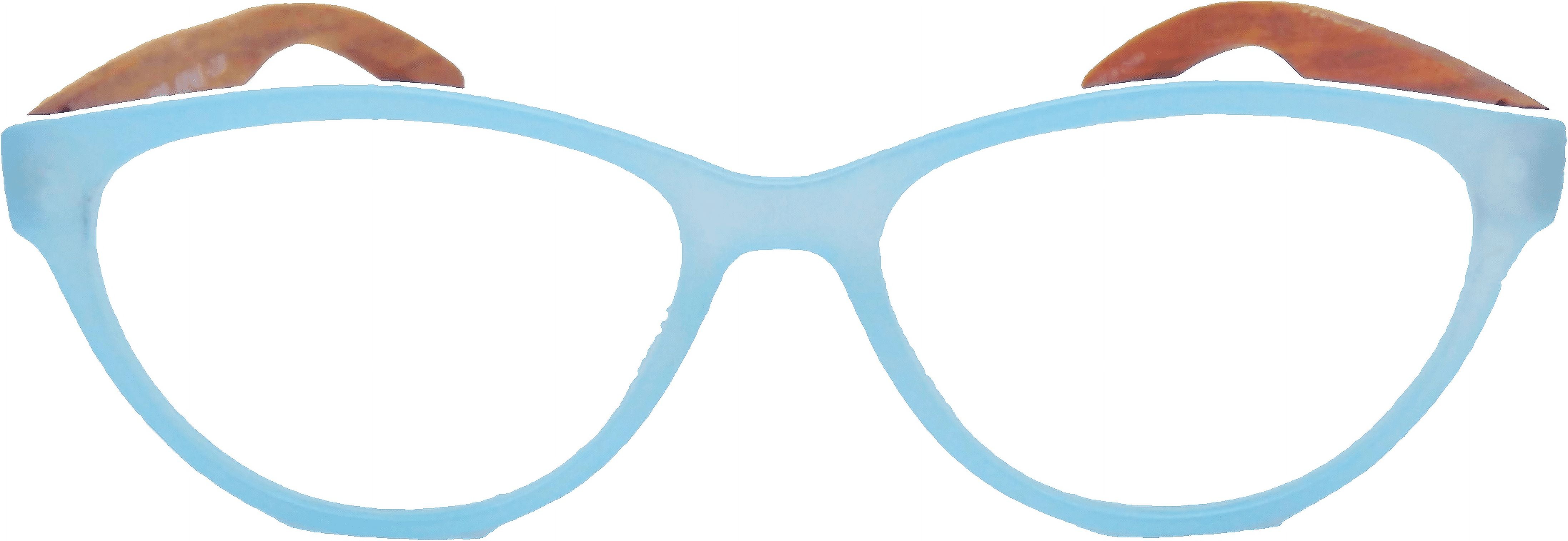 EYEGEMS Brand Blue Light Blocking Computer +2.00 Reading Glasses Eco Friendly Sustainable Walnut Wood Turquoise 3461