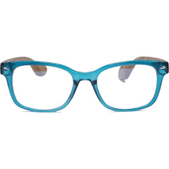 EYEGEMS Brand Blue Light Blocking Computer Reading Glasses Eco Friendly Sustainable +1.50 DuMu Wood Teal 6211