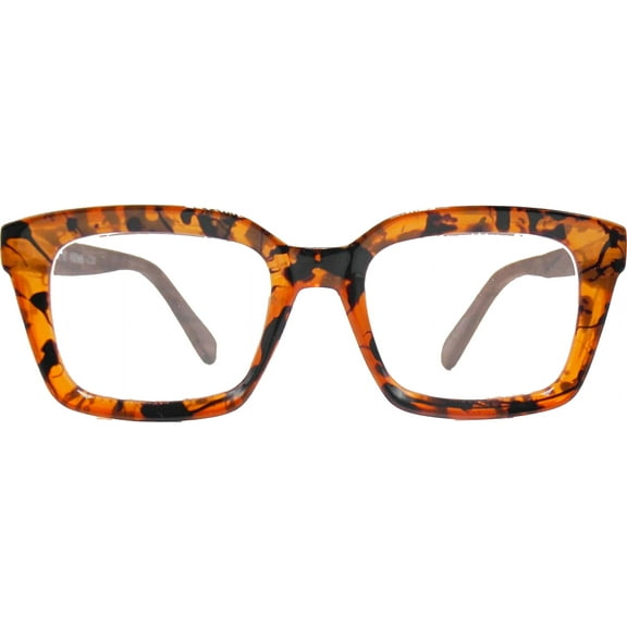 EYEGEMS Brand Eyeglasses +3.00 Women Eco Friendly Sustainable Reading Glasses Ladies Walnut Wood Amber Brown Tortoise 0552